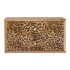 Leopard Print Bedside Table Wall Mounted 100% Solid Wood Modern 90s retro made i