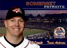 2011 Somerset Patriots Choice #3 Travis Anderson Flemington New Jersey NJ Card