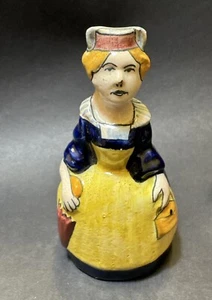 Henriot Quimper France Figurine F1330 HANDPAINTED LADY WOMAN WITH UMBRELLA BELL - Picture 1 of 7