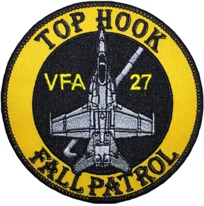 TOP HOOK VFA-27 FALL PATROL Fighting Jet Plane Arm Embroidered Sew Iron on Patch - Picture 1 of 1