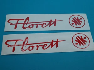Kreidler Aufkleber Sticker Abziehbild Florett K54 Tank "Florett+LOGO" ROT - Bild 1 von 1