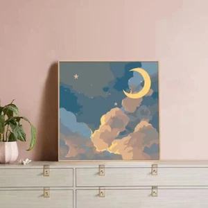 Starry Night Paint by Numbers Kit for Adults Beginners DIY Acrylic Oil Painting - Picture 1 of 13