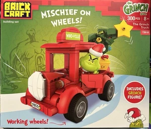 ✨NEW✨BrickCraft The Grinch Mischief On Wheels Set The Grinch Truck & Figure - Picture 1 of 2