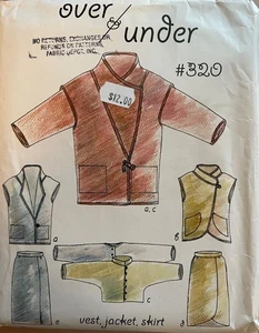 Lois Ericson Design+Sew Ptn 320~Over+Under Jacket+Vest+Skirt~XS-XXL~UC~SEE~Artsy - Picture 1 of 1