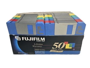 50 Pack NEW IBM FujiFilm 2HD Formatted 3.5" Floppy Disk Formatted Multi Color - Afbeelding 1 van 5