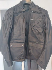 Triumph Mens Beaufort 2 Black Leather Jacket D30.Size L - Picture 1 of 21