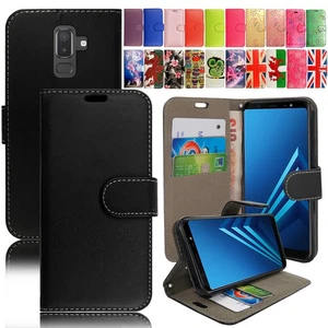 Case For Samsung Galaxy J6+ J5 J4+ J3 J7 J8 2018 Leather Flip Wallet Phone Cover - Picture 1 of 32