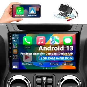 Car Radio Stereo for Jeep Wrangler JK 2007-2018 Dodge Ram 1500 2500 3500 Gran... - Picture 1 of 7