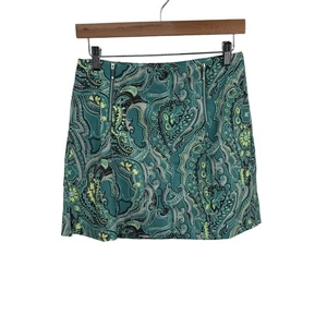 Lady Hagen Skort Womens 4 Green Paisley Stretch Tennis Pickleball Golf Athletic - Picture 1 of 8