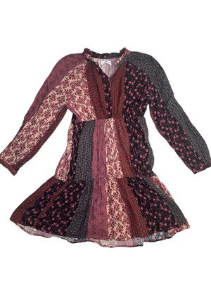 Zara Patchwork Peasant Paisley Floral Dress  Girls Size 13-14 Multicolor NWT - Image 1 of 4