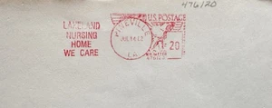 US 1962 Nurse Thematic Meter Cover(B4) +Lakeland Nursing Home +We Care +PB476120 - Picture 1 of 3