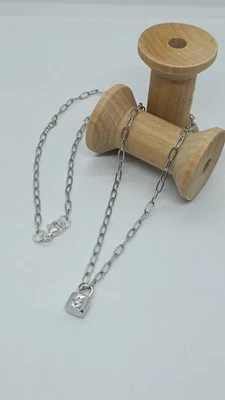 Catenina Lucchettina  Argento 925 Con Ciondolo Lucchetto dell'Amore Argento 925 - Immagine 1 di 4