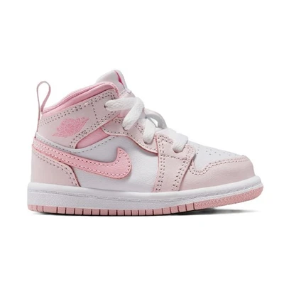 Jordan 1 Mid Pearl Pink/Med Soft Pink-White para niños pequeños (DQ8425 600) Foto 1 de 4