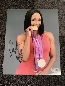 CARMELITA JETER SIGNIERT 8 X 10 FOTO USA OLYMPIA TRACK STAR BECKETT BAS JSA PSA GAI - Bild 1 von 3