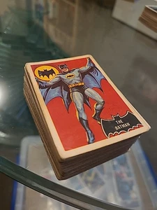 A&BC BATMAN 1966 FULL SET X55 (Black Bat Logo) Gum Cards. Note Low Quality Cards - Picture 1 of 6