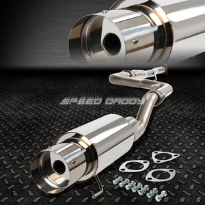 FOR 92-00 HONDA CIVIC 2/4DR S.STEEL 4.5"ROUND MUFFLER TIP CATBACK EXHAUST SYSTEM - Picture 1 of 5