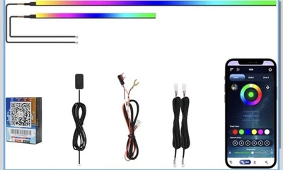 Kit de fibra óptica controlado por aplicación de doble zona luces LED mejoradas para automóvil 2025 Foto 1 de 4