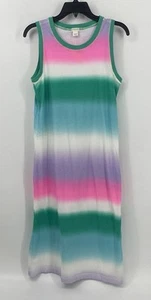 Crewcuts Striped Tank Top Maxi Dress Girls Size 16 Multicolored 100% Cotton - Picture 1 of 4