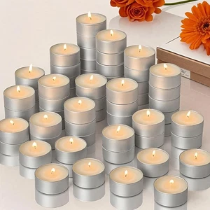 100 Pack Soy Tealight Candles - 100% Natural Soy Wax,4 Hours Long Burning,Uns... - Picture 1 of 9