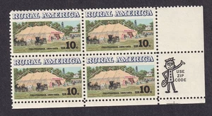 Scott #1504 Rural America Zip Block of 4 Stamps - MNH - Picture 1 of 1