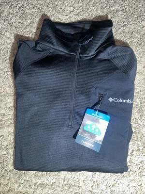 NUEVO Pullover Para Hombre Columbia Stout Canyon Media Cremallera Negro Talla Grande Precio de venta sugerido por el fabricante $60 Foto 1 de 4