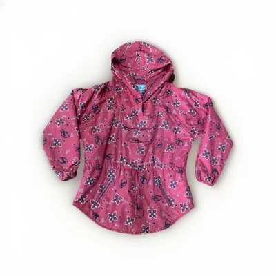 Chaqueta de Colección LL Bean Para Mujer Grande Roja Floral Pullover Anorak Aislado Años 90 Y2K Foto 1 de 4
