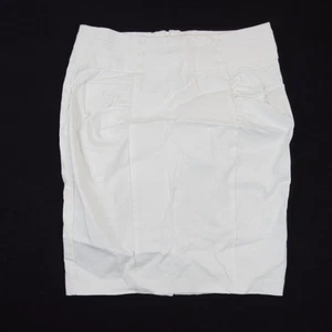Chime Skirt Juniors Size 11 White Ruched Stretch Zip Closure - Picture 1 of 12