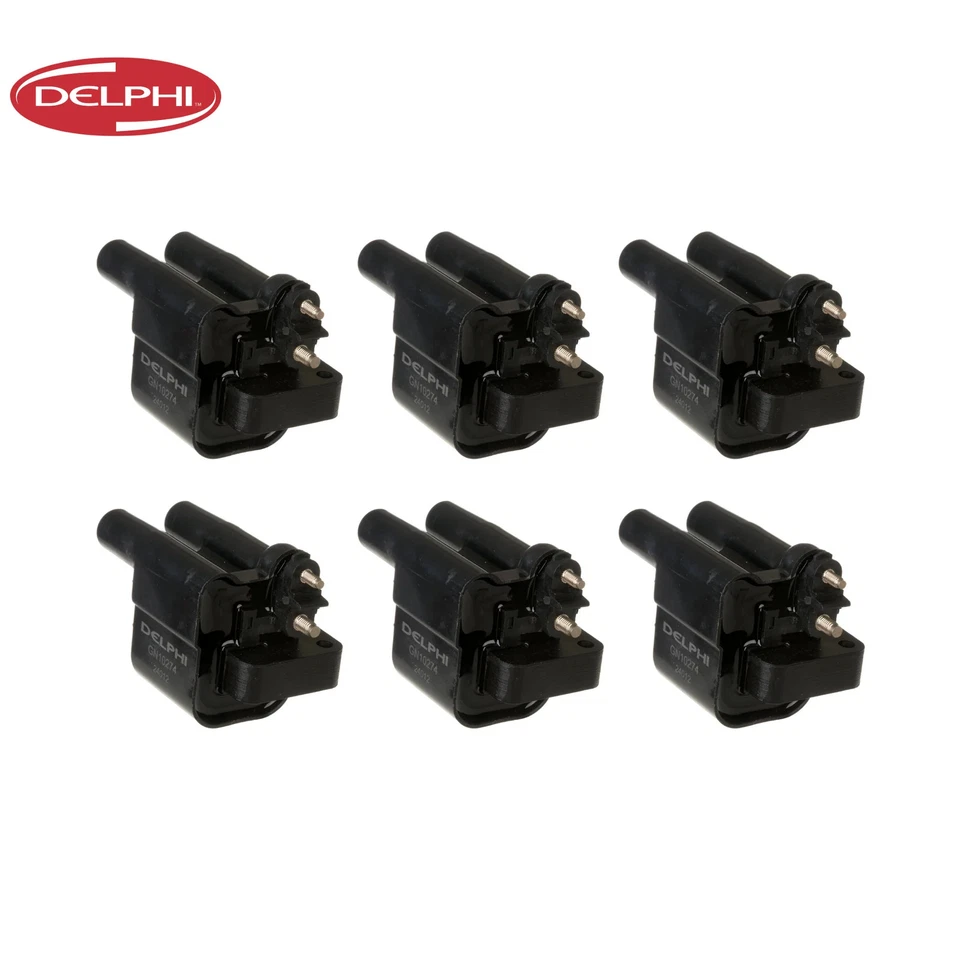Set of 6 Delphi Ignition Coil GN10274 for Mitsubishi Land Rover Dodge - Image 1 of 1