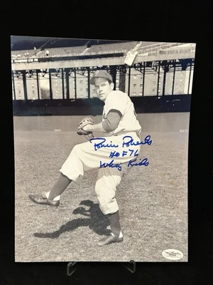 Robin Roberts Signed 8x10 Photo JSA COA Phillies HOF (2) Inscriptions - Image 1 of 4