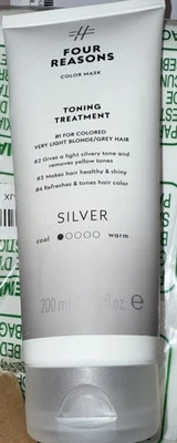 Tratamiento tonificante máscara color Four Reasons, depósito de color, PLATA - 6,76 oz sin sello Foto 1 de 2
