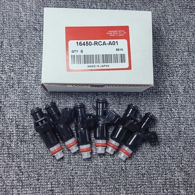 6x INYECTORES DE COMBUSTIBLE 16450-RCA-A01 PARA HONDA ODYSSEY PILOT RIDGELINE ACURA MDX 3,5 L Foto 1 de 3