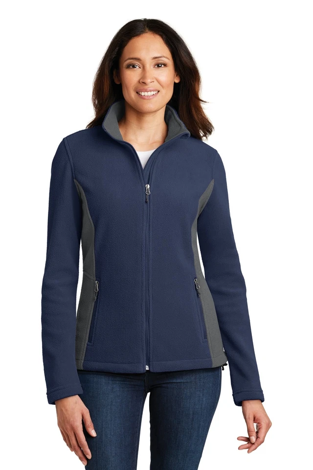 Port Authority Womens Long Sleeve Midweight Colorblock Value Fleece Jacket L216 - Image 1 of 1