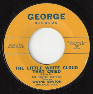 NEWTON BROTHERS/WAYNE NEWTON The Little White Cloud That TEEN ROCK 1961 45RPM - Picture 1 of 2