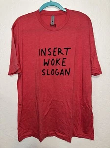 Camiseta The Daily Wire INSERT WOKE SLOGAN Roja XXL Manga Corta 2XL NUEVA A26 - Imagen 1 de 13