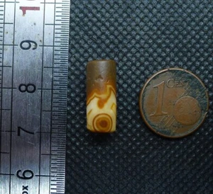 Perle Agate Ancien Bijou Afrique Collier Mali Sahara Antique African Stone Bead - Imagen 1 de 4