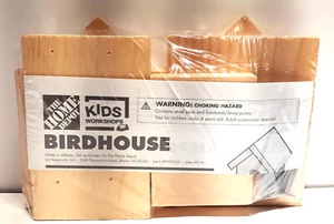 Home Depot Kids Workshop Birdhouse Kit Hágalo Usted Mismo Kit de Proyecto de Madera Sellado Nuevo - Imagen 1 de 4
