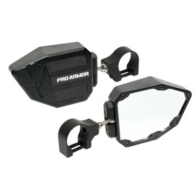Conjunto de espelhos separadores Pro Armor visão lateral preto 2" Polaris Can-Am universal - Imagem 1 de 2