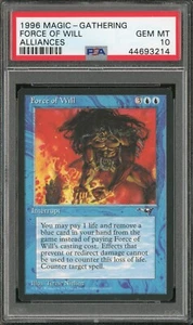 1996 Magic the Gathering MTG Alliances Force of Will PSA 10 Gem Mint Vintage - Picture 1 of 2