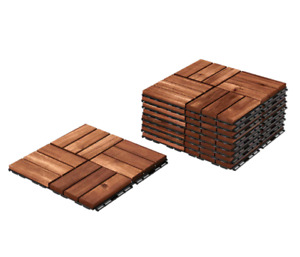 RUNNEN Decking, outdoor, brown stained 9 sq feet NEW FREE SHIPPING
