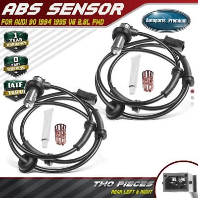 2x Sensores de velocidad de rueda ABS para Audi 90 1994 1995 V6 2,8 L tracción delantera trasera izquierda y derecha Foto 1 de 4