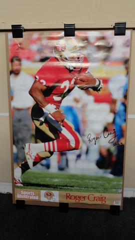 ROGER CRAIG San Francisco 49ers Vintage 1990s  NFL Football Poster 35'' x 23'' Cover