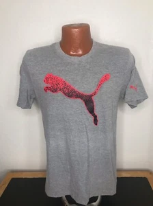 Men's PUMA S/S Athletic T-Shirt Size Small (S) Gray - Cotton - Picture 1 of 4