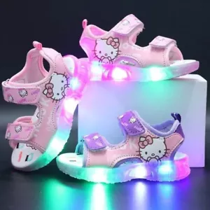 Disney Sandalen Baby Mädchen Hello Kitty rutschfest Kinder LED Schuhe Sommer - Bild 1 von 10