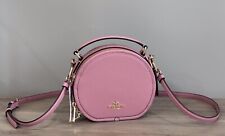 COACH CO987 Canteen Crossbody Bag Refined Pebble Leather Gold/True Pink