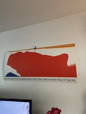 PÓSTER HELEN FRANKENTHALER RARO 1974 ABSTRACTO EXP LITOGRAFÍA IMPRESIÓN ENMARCADO EXHBT  Foto 1 de 3