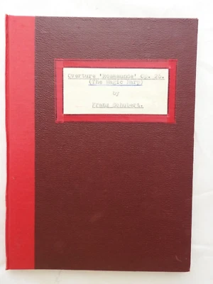 Franz Schubert  Overture Rosamunde Op 26 Eulenburg study score hardcover - Image 1 of 4