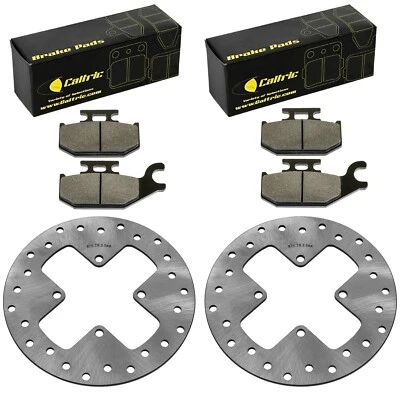 Rotor de disco de freno delantero Caltric y pastillas de freno para Can Am Outlander 800R 2009-2012 Foto 1 de 4