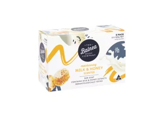 Balnea Moisturising Milk & Honey Scented soap bars 5 x 100g Australian Made - Picture 1 of 2