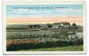Number Ten Trial Gardens Henry Field Seed Co Farm Shenandoah Iowa postcard - Picture 1 of 1