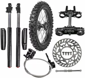 14" 60/100-14 Wheel Tyre+Front Forks Triple Tree Dirt Bike CRF70 KLX110 SSR TTR - Picture 1 of 11